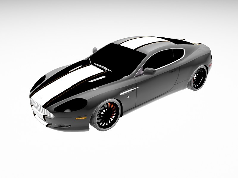 Aston Martin DB9 Race Car 3d rendering