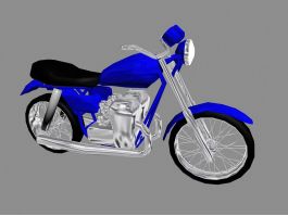 Blue Motorcycle 3d model preview