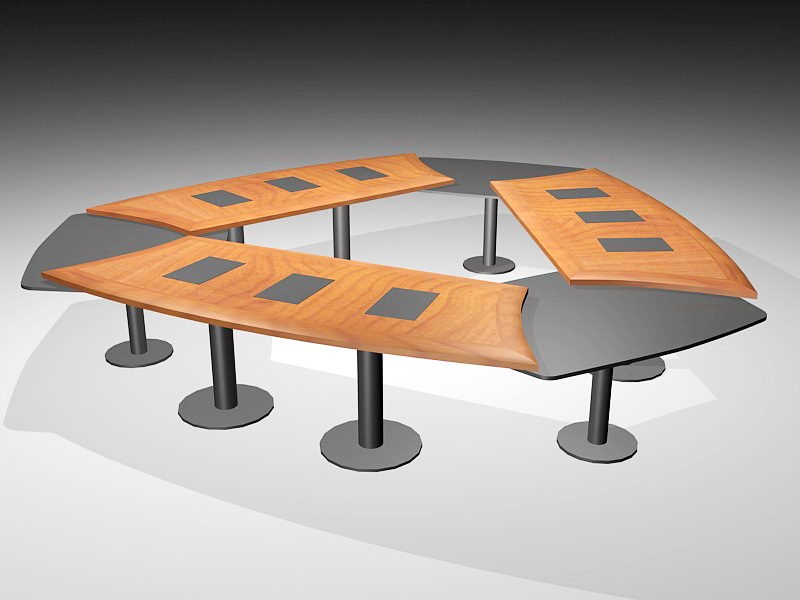 Conference Meeting Table 3d rendering