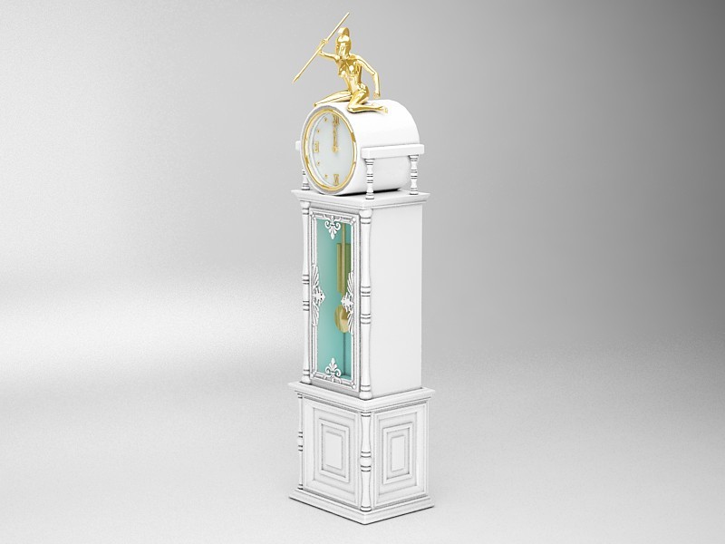 Antique Pendulum Clock 3d rendering