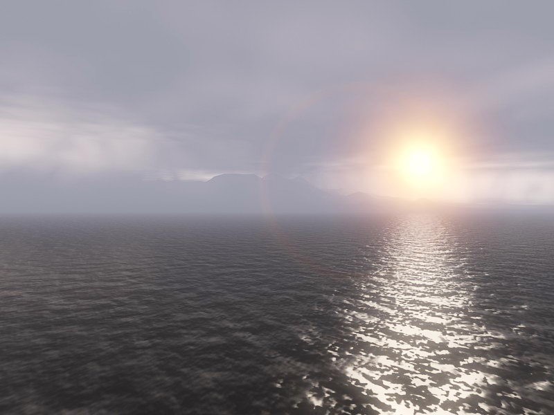 Boat Sunset Ocean 3d rendering