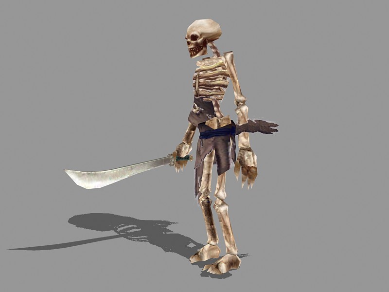 Undead Skeleton Warrior 3d rendering