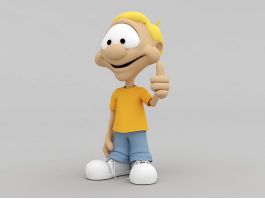 Funny Boy Cartoon Character 3d preview