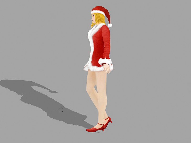 Happy Christmas Girl 3d rendering