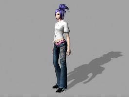 Cool Punk Girl 3d preview