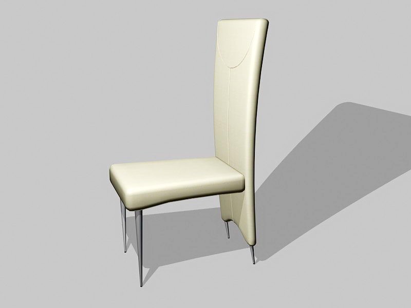 High Back Dining Chair 3d rendering