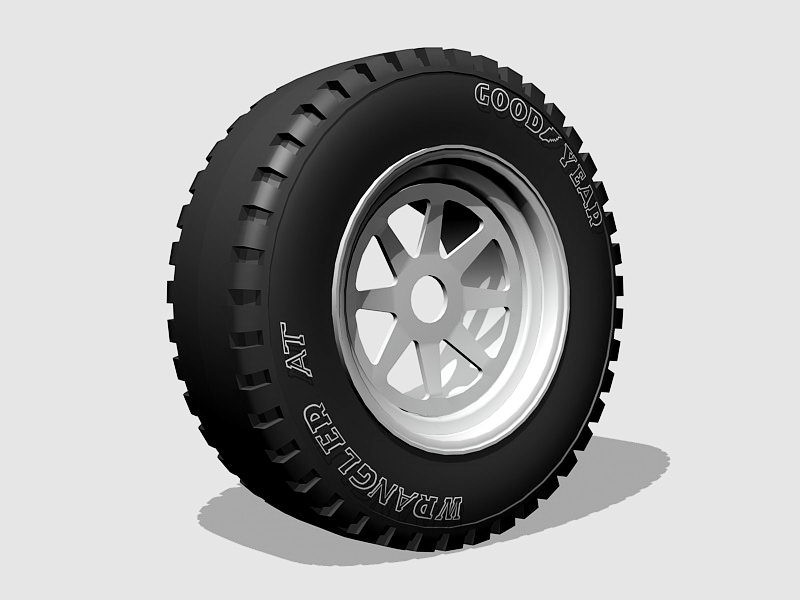 Goodyear Wrangler Truck Tire 3d rendering