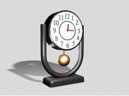 Small Pendulum Desk Clock 3d model preview