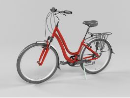 Red Bicycle 3d model preview