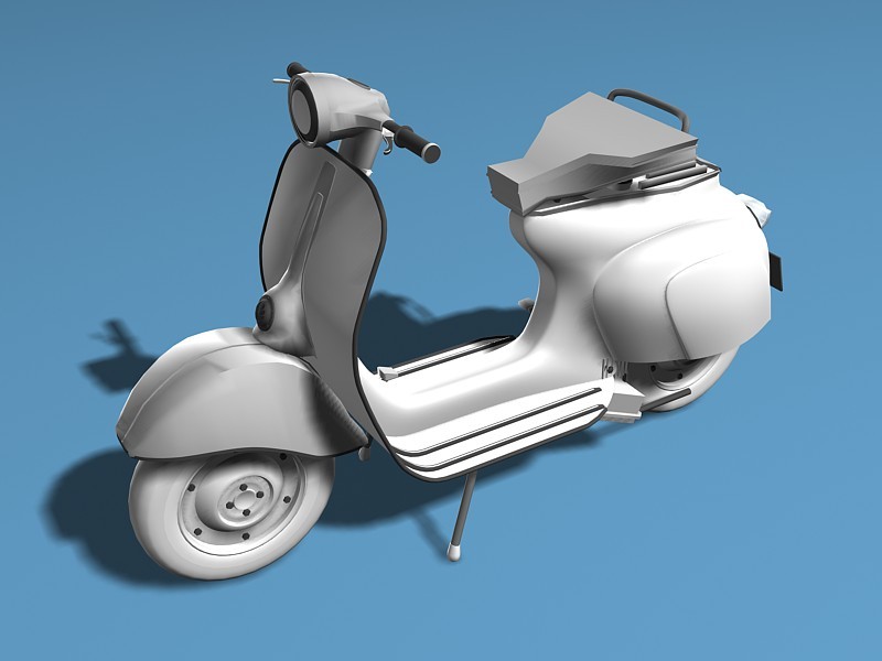 Vespa Motor Scooter 3d rendering