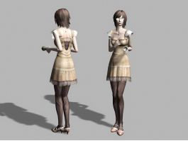 Anime Woman Teacher 3d model preview