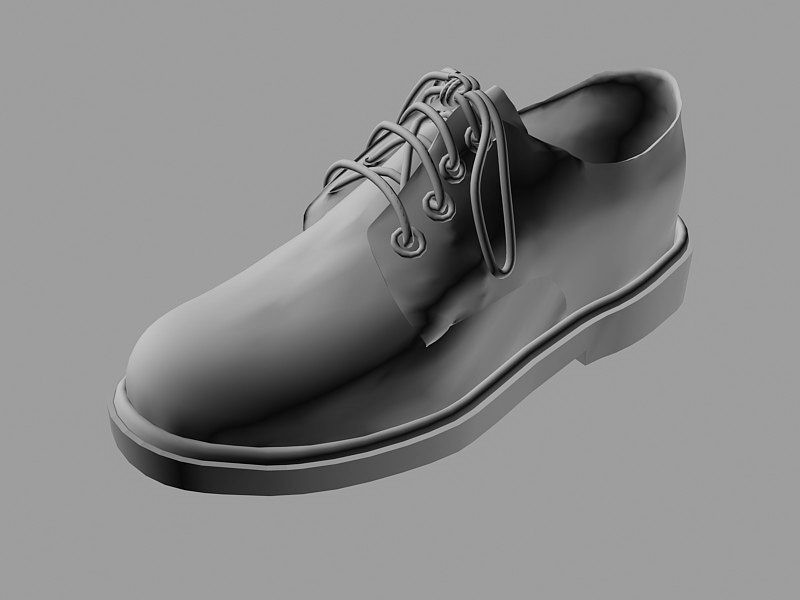 Men's Leather Shoe 3d rendering