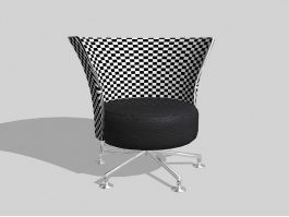 Swivel Barrel Chair 3d model preview