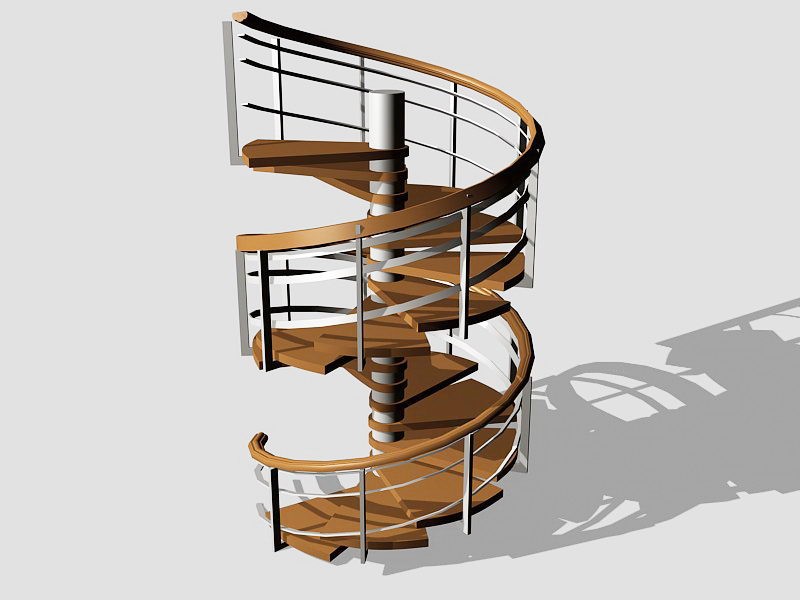 Home Spiral Staircase 3d rendering