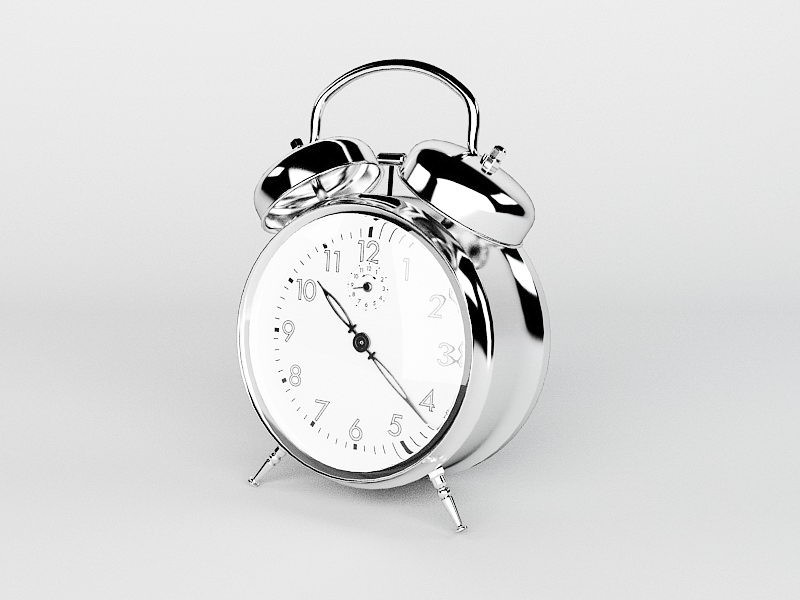 Twin Bell Alarm Clock 3d rendering
