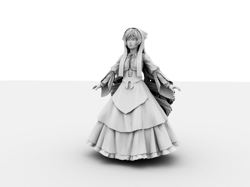 Lolita Girl 3d rendering
