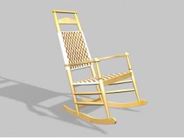 Traditional Rocking Chair 3d model preview