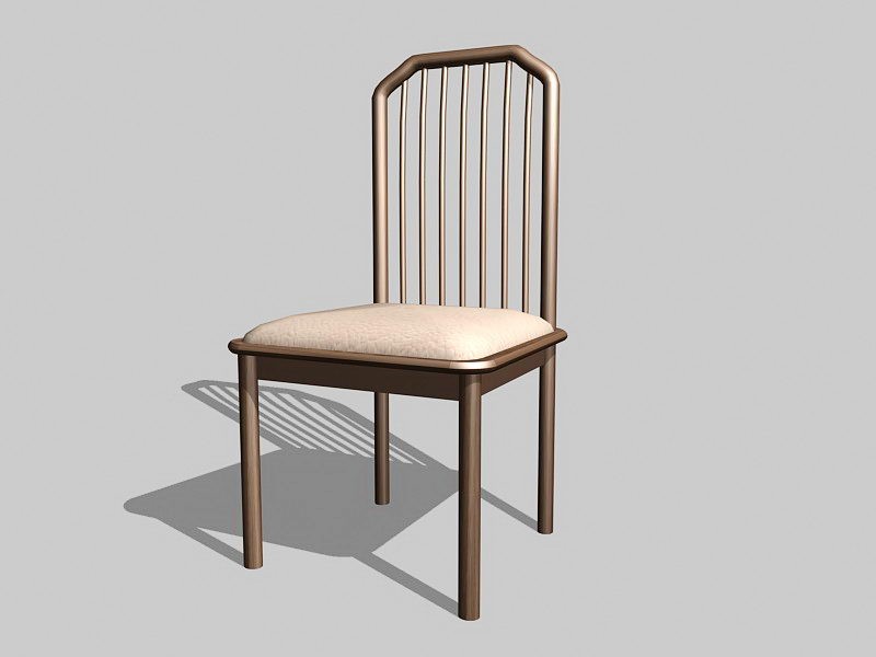 Wood Dining Room Chair 3d rendering