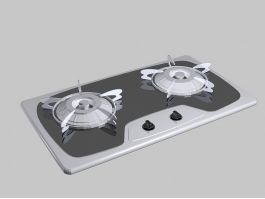 Kitchen Gas Stove Top 3d model preview