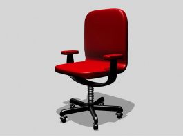 Red Desk Chair 3d model preview