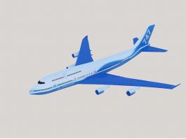Boeing 747 Wide-body Airliner 3d preview