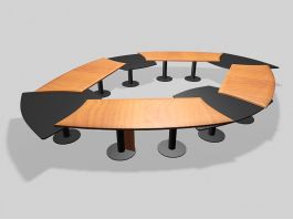 Conference Table Desk 3d model preview