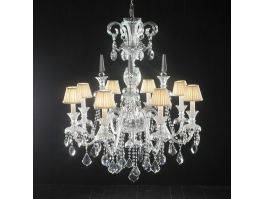 Classic Crystal Damask Chandelier 3d model preview