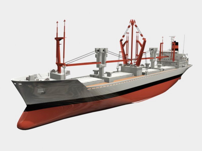 General Cargo Ship 3d rendering