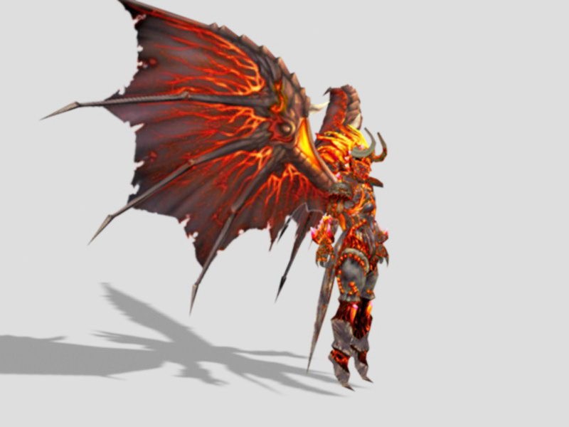 Devil Demon with Wings 3d rendering