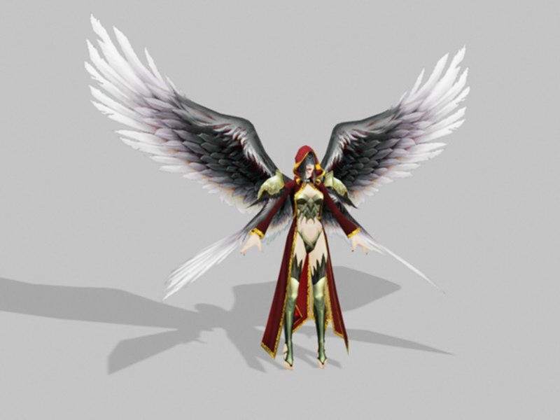 Female Blood Angel Warrior 3d rendering