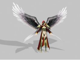 Female Blood Angel Warrior 3d preview