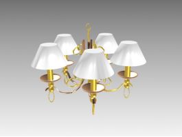 5-Arms Victorian Ceiling Lights 3d preview