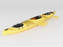 Double Sea Kayak 3d model preview
