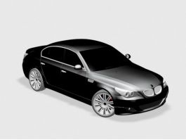 Black BMW Sedan 3d model preview