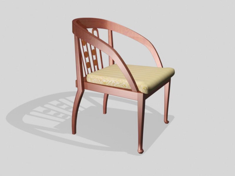 Dining Chair with Arms 3d rendering