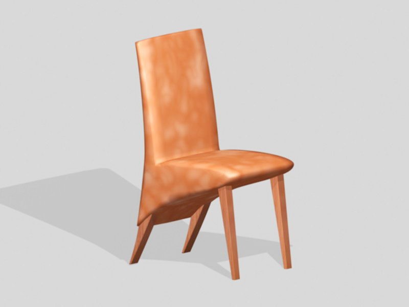 Vintage Leather Dining Chair 3d rendering