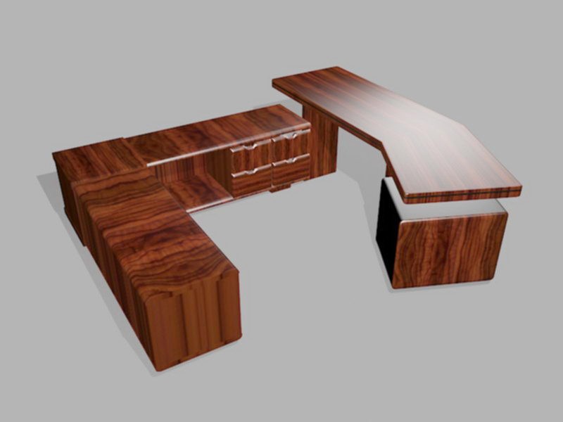 Executive Desk Furniture 3d rendering