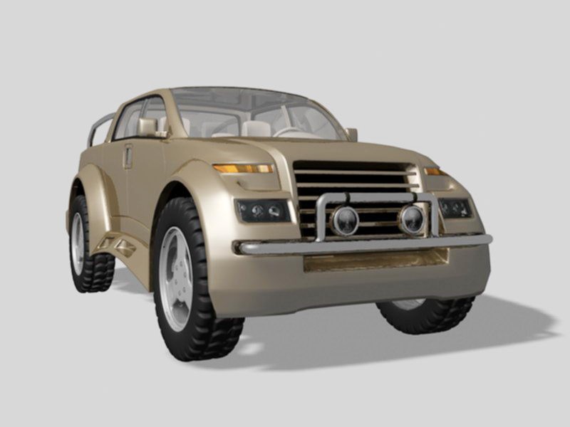 Concept Small Pickup Truck 3d rendering