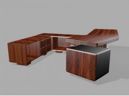 Executive Desk Furniture 3d preview