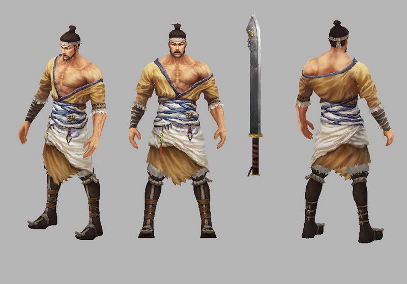 Chinese Warrior Character Art 3d rendering