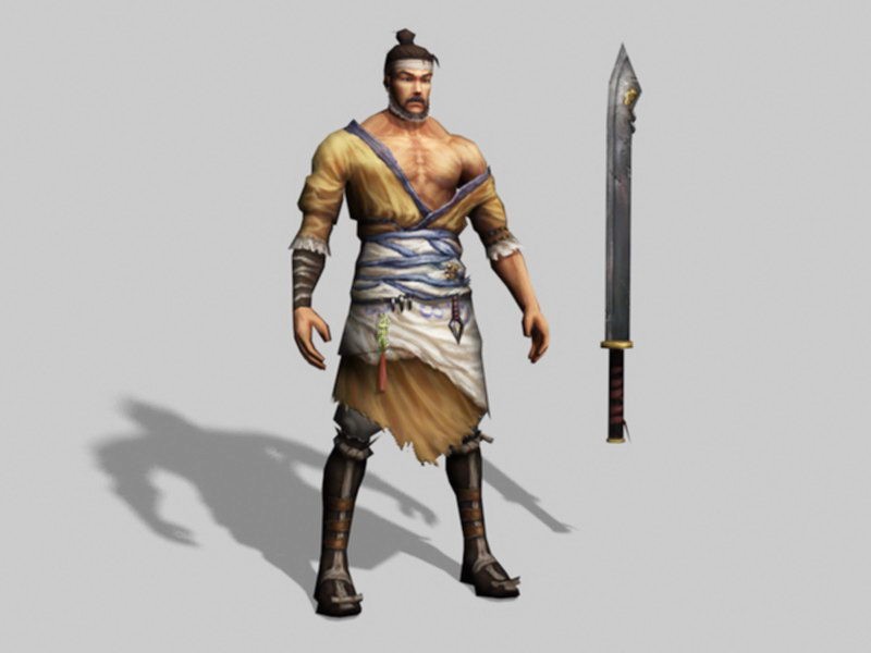 Chinese Warrior Character Art 3d rendering