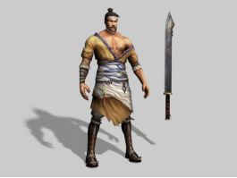 Chinese Warrior Character Art 3d preview