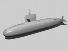 ROCS Hai Hu SS-794 Attack Submarine 3d preview
