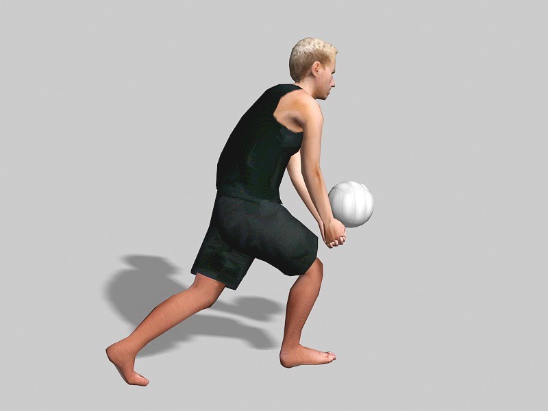 Guy Volleyball Player 3d rendering