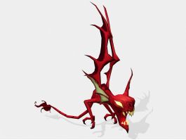 Little Demon with Wings 3d model preview