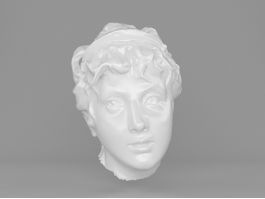 Female Statue Head 3d model preview