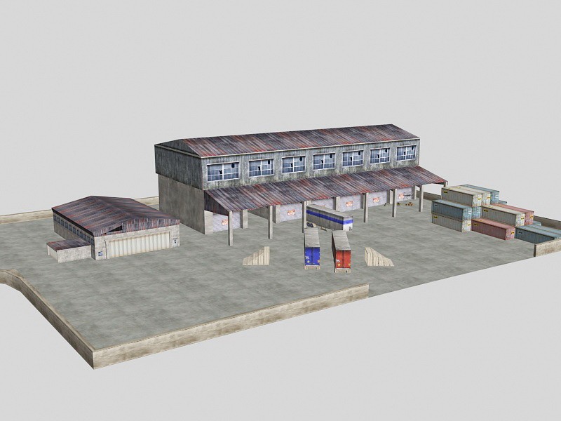 Container Warehouse 3d rendering