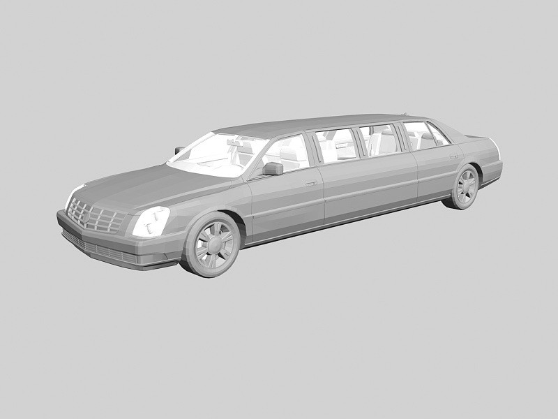 Lincoln Stretch Limousine 3d rendering