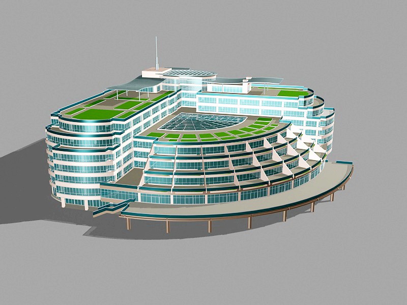 Modern Luxury Hotel 3d rendering