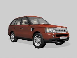 Red Land Rover Range Rover Evoque 3d preview